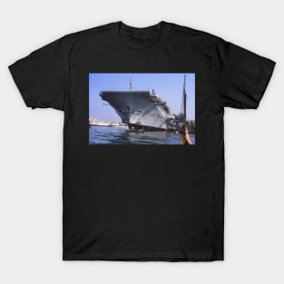 The bow (front) of the Royal Navy aircraft carrier HMS Hermes in the 1960s T-Shirt